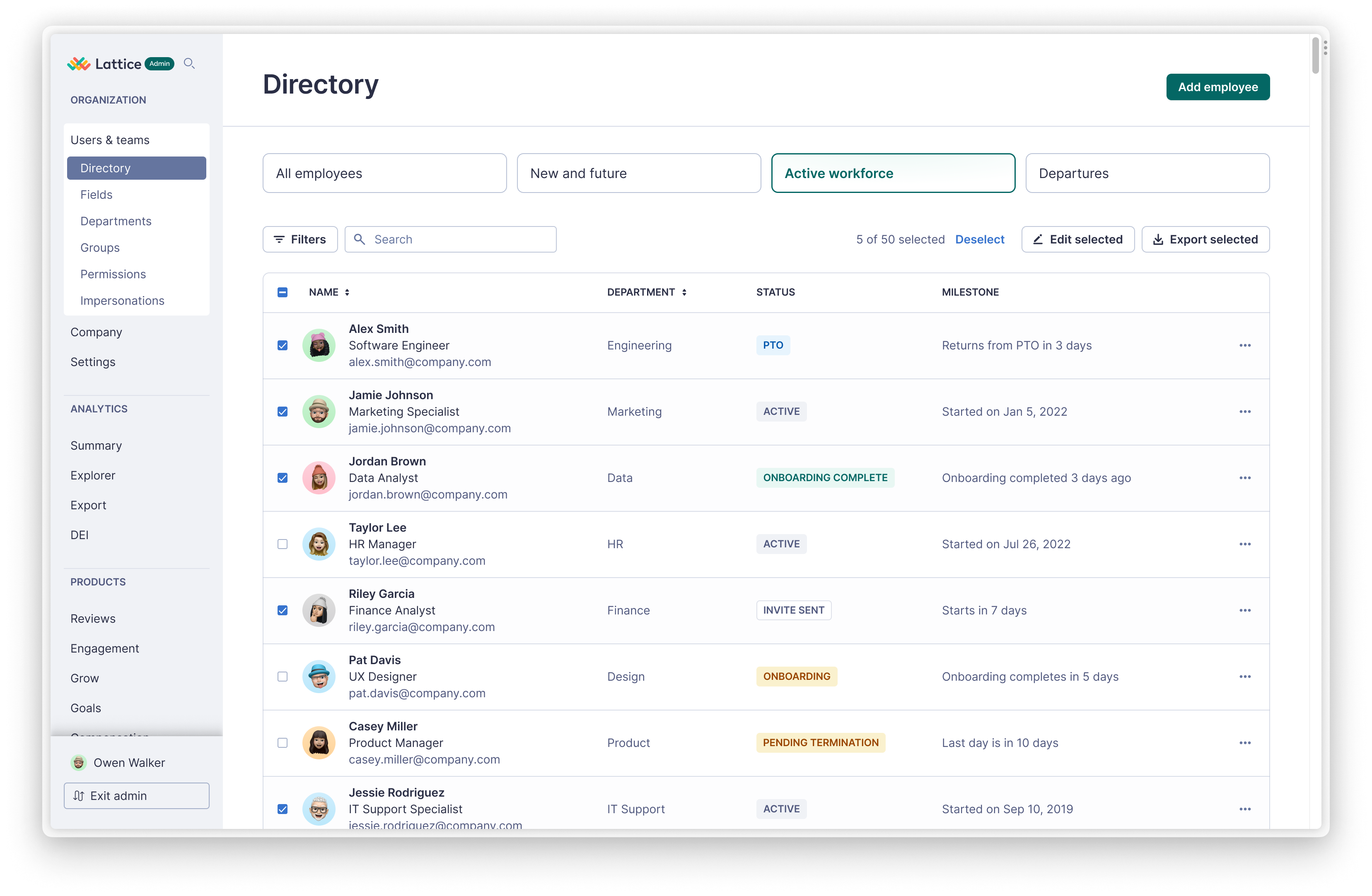Lattice HRIS directory